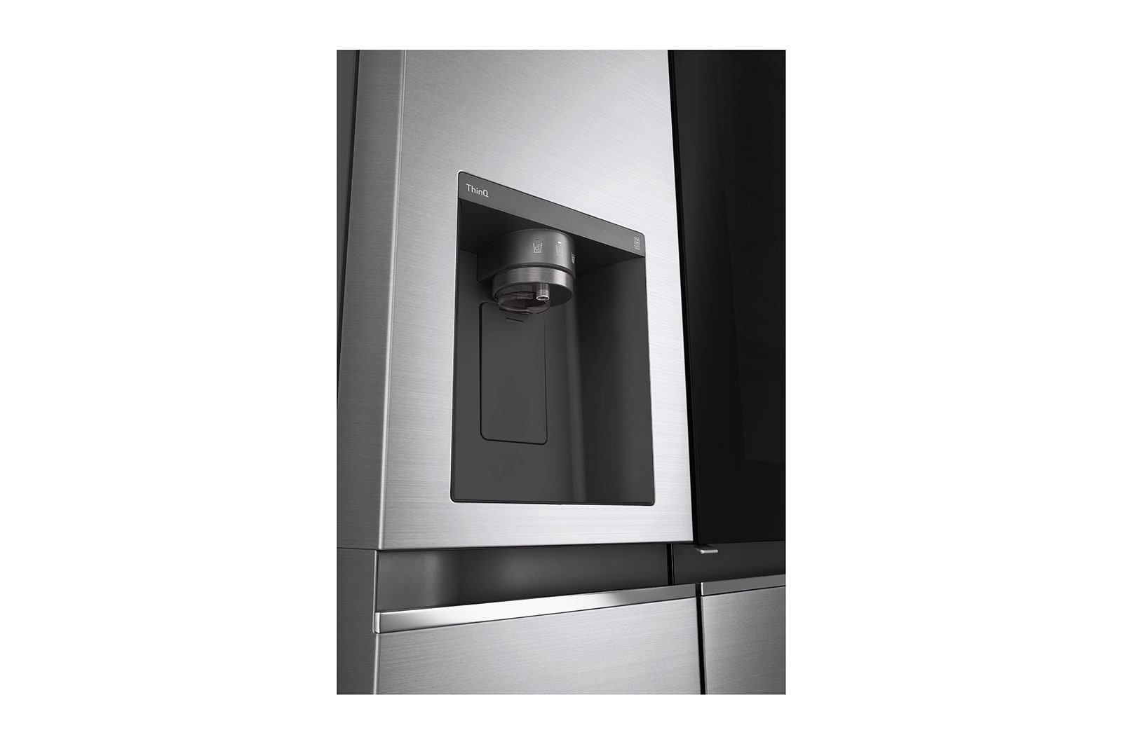 LG InstaView Door-in-Door? Side-by-Side h?t?szekrény DoorCooling<sup>+</sup>? és ThinQ? technológia, 635L kapacitás, GSXV80PZLE