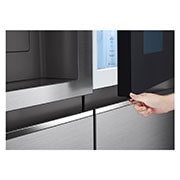 LG InstaView Door-in-Door? Side-by-Side h?t?szekrény DoorCooling<sup>+</sup>? és ThinQ? technológia, 635L kapacitás, GSXV80PZLE