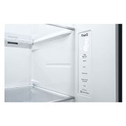 LG InstaView Door-in-Door? Side-by-Side h?t?szekrény DoorCooling<sup>+</sup>? és ThinQ? technológia, 635L kapacitás, GSXV80PZLE
