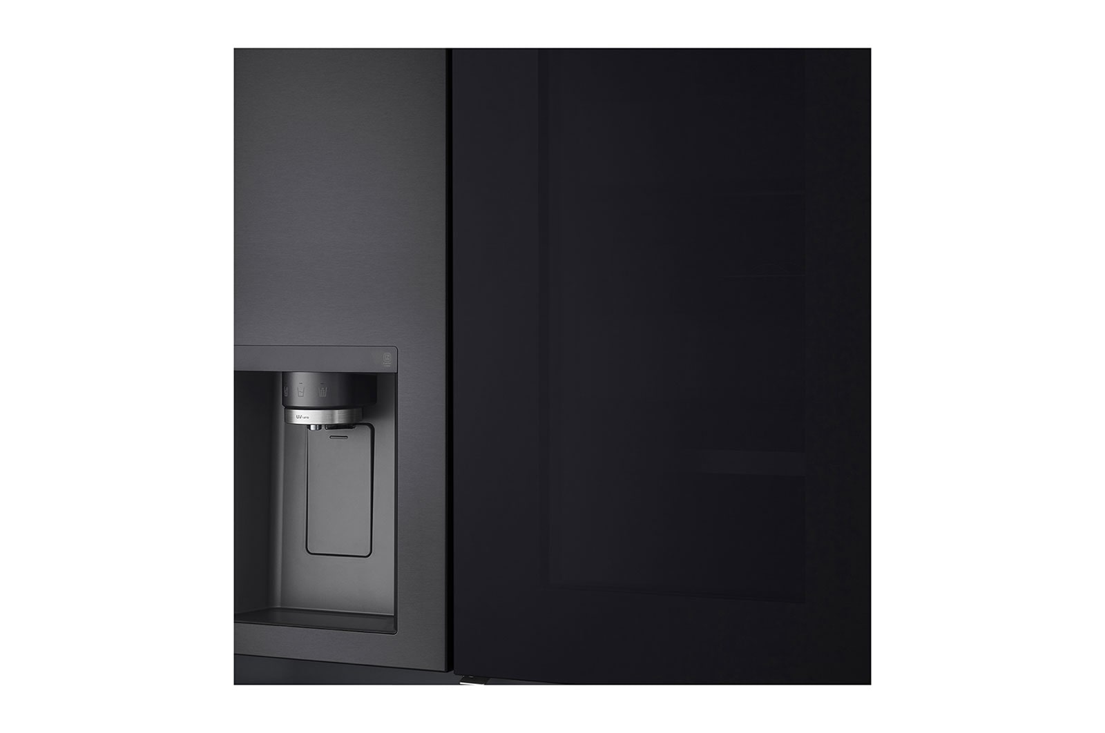 LG InstaView Door-in-Door? Side-by-Side h?t?szekrény DoorCooling+?, Craft Ice? és ThinQ? technológia, 635L kapacitás, GSXV90MCDE