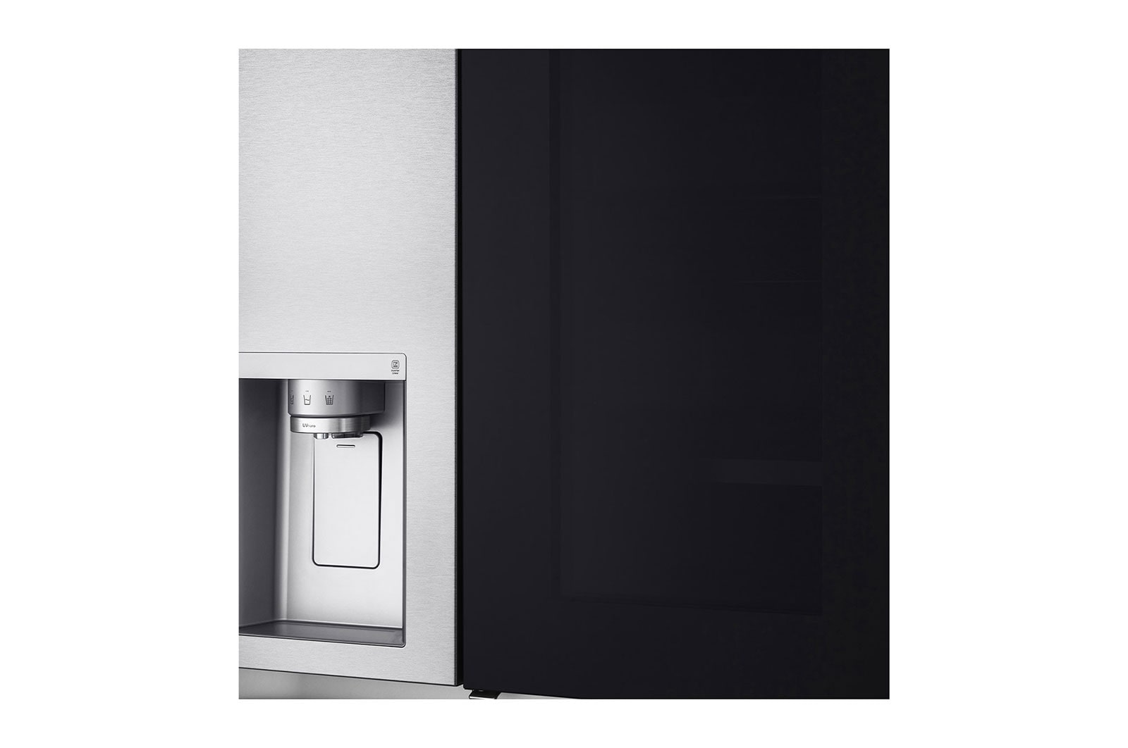 LG InstaView Door-in-Door? Side-by-Side h?t?szekrény DoorCooling<sup>+</sup>? és ThinQ? technológia, 635L kapacitás, GSXV91MBAE