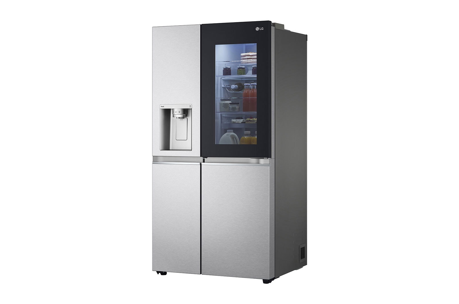 LG InstaView Door-in-Door? Side-by-Side h?t?szekrény DoorCooling<sup>+</sup>? és ThinQ? technológia, 635L kapacitás, GSXV91MBAE
