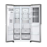 LG InstaView Door-in-Door? Side-by-Side h?t?szekrény DoorCooling<sup>+</sup>? és ThinQ? technológia, 635L kapacitás, GSXV91MBAE