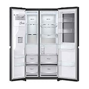 LG InstaView Door-in-Door? Side-by-Side h?t?szekrény DoorCooling<sup>+</sup>? és ThinQ? technológia, 635L kapacitás, GSXV91MCAE