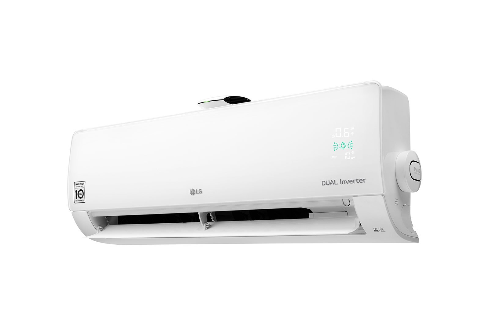 LG DUALCOOL & PURE légkondicionáló légtisztítással, légsz?r? funkcióval, új DUAL Inverter kompresszorral (10 év garancia), wi-fi vezérléssel, R32, 3,5 kW,fehér, AP12RK