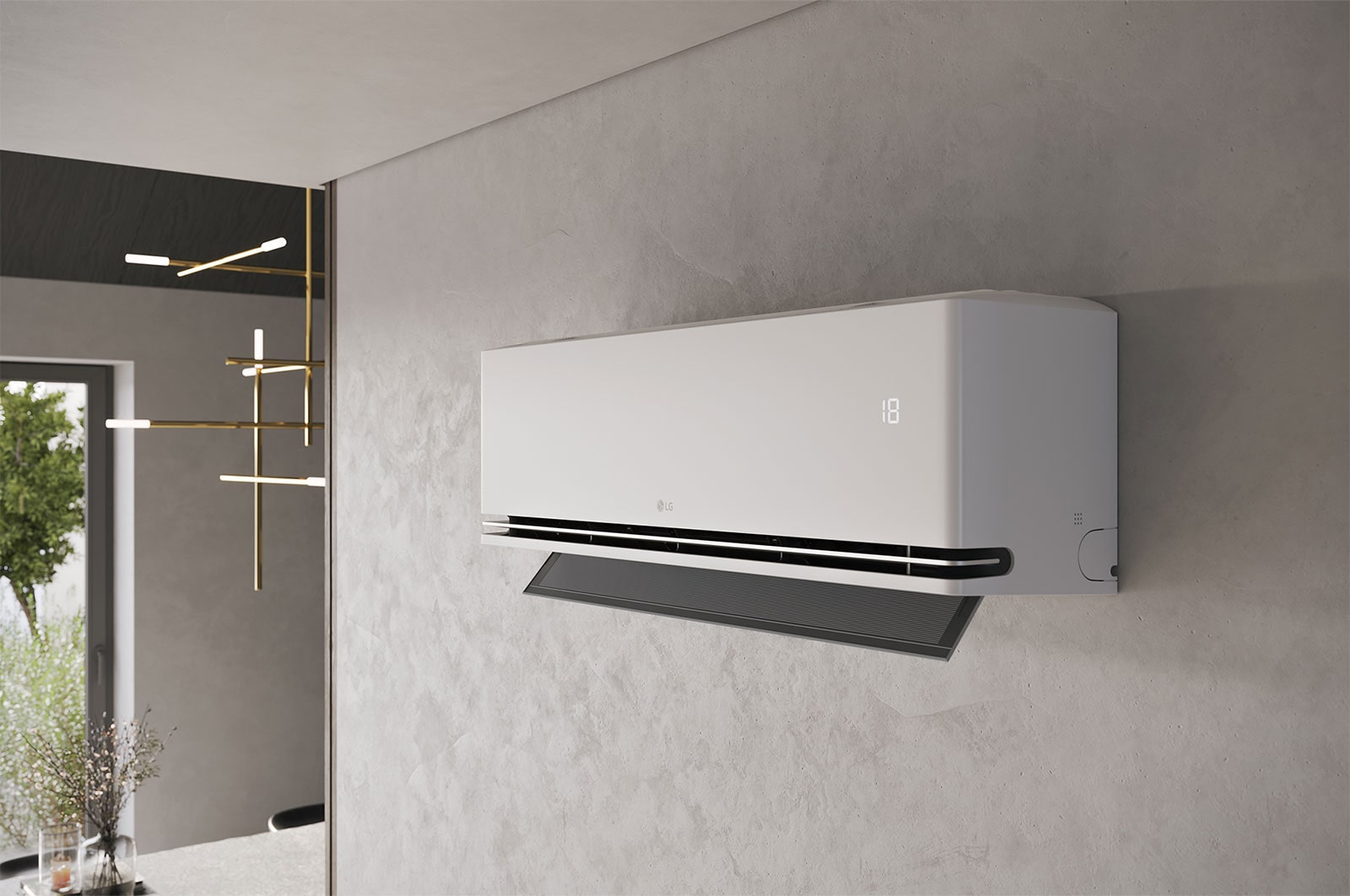 LG DUALCOOL Premium, Lágy leveg?vel, 3,5 kW Split légkondicionáló, H12S1P