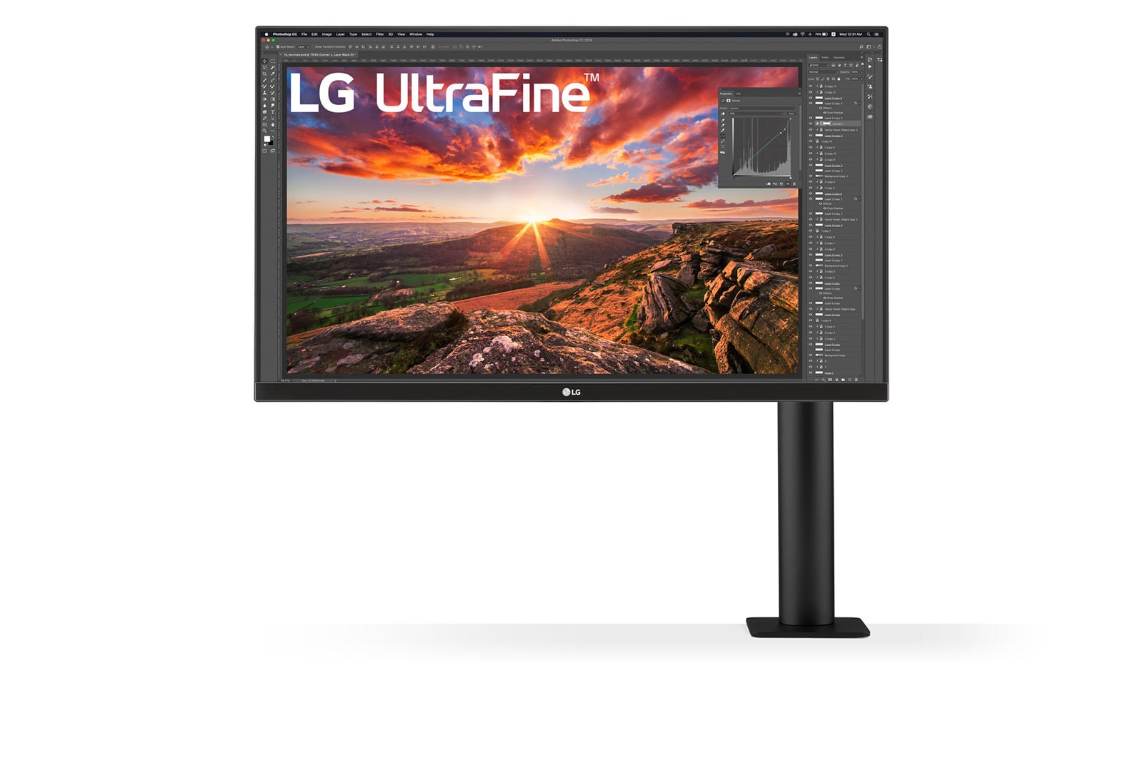 a monitor el?lnézete, a kar a jobb oldalon