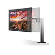 LG 27" méret? UltraFine? UHD IPS HDR monitor USB-C csatlakozóval és Ergo állvánnyal , 27UN880-B