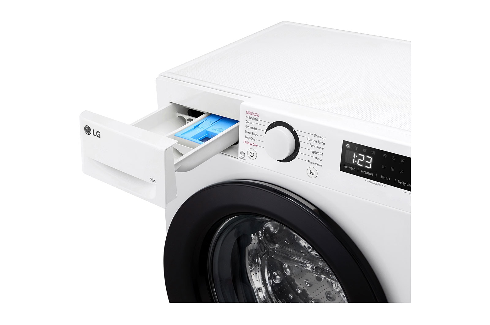 LG 9 kg, max. 1200 ford./perc, G?zmosógép, AI DD? technológia, Keskeny kialakítás, F2WR509SBW