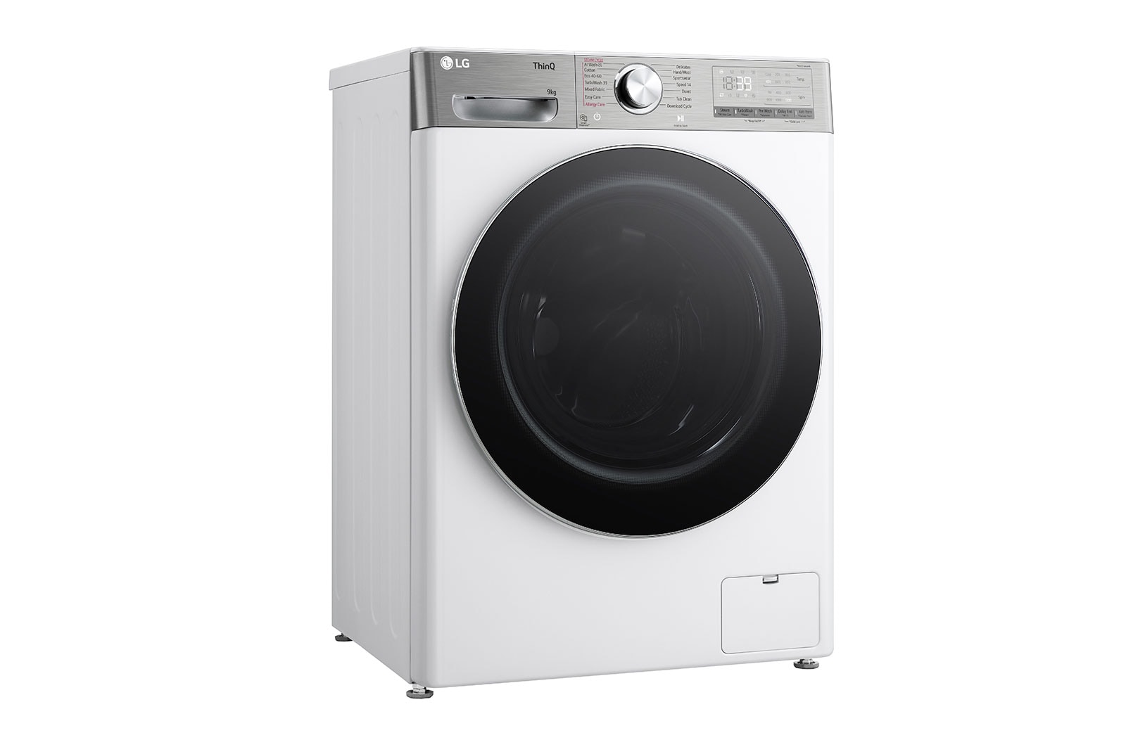 LG 9 kg, max. 1200 ford./perc, G?zmosógép, TurboWash?360, AI DD? és WiFi funkció, Keskeny kialakítás, F2WR909P3W