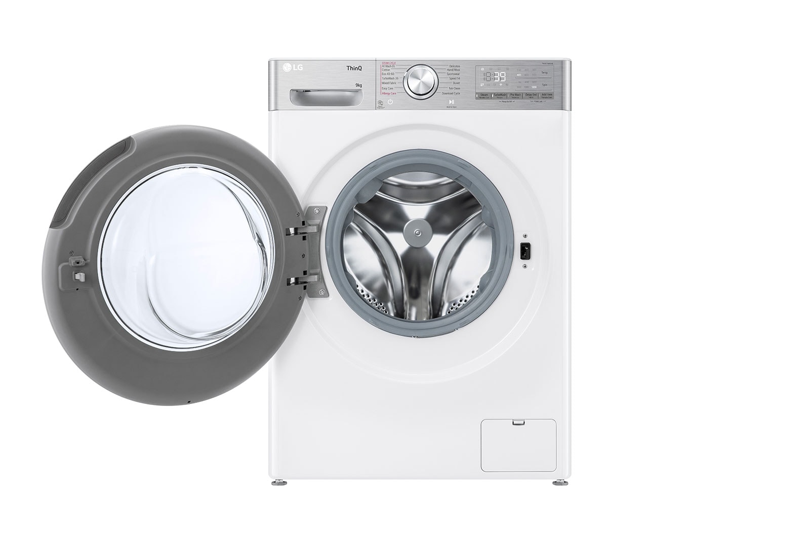 LG 9 kg, max. 1200 ford./perc, G?zmosógép, TurboWash?360, AI DD? és WiFi funkció, Keskeny kialakítás, F2WR909P3W