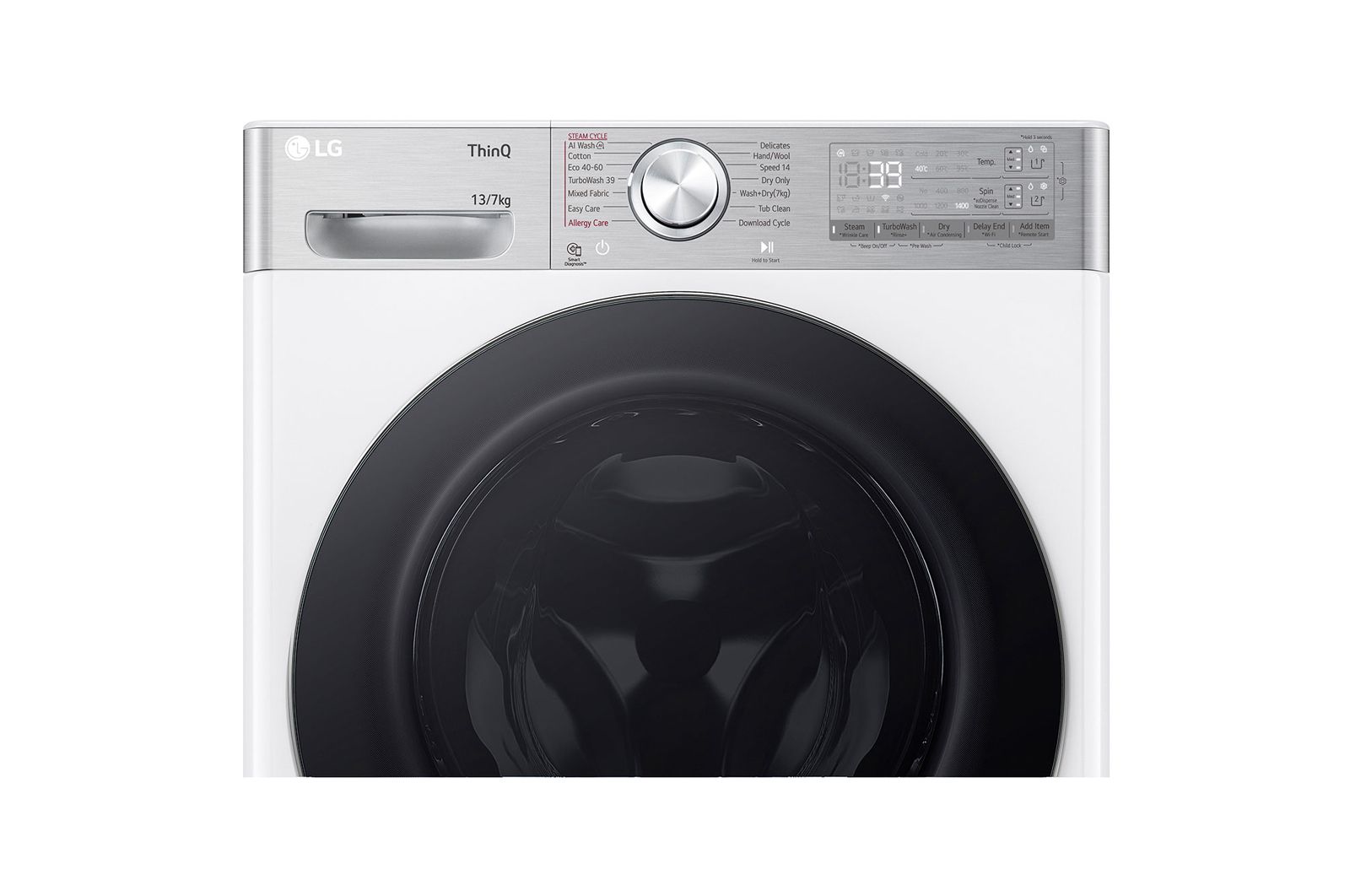 LG 13/7 kg, max. 1400 ford./perc, G?z mosó-szárítógép, TurboWash?360, AI DD? és WiFi funkció, F4DR913P3WA