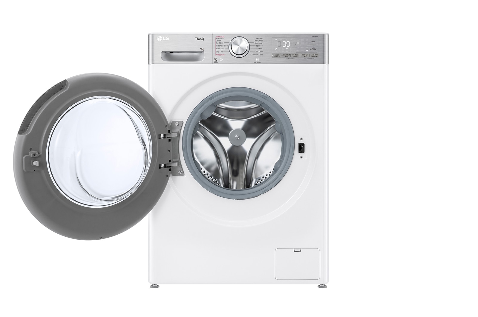 LG 9 kg, max. 1400 ford./perc, G?zmosógép, TurboWash?360, AI DD? és WiFi funkció, F4WR909P3W