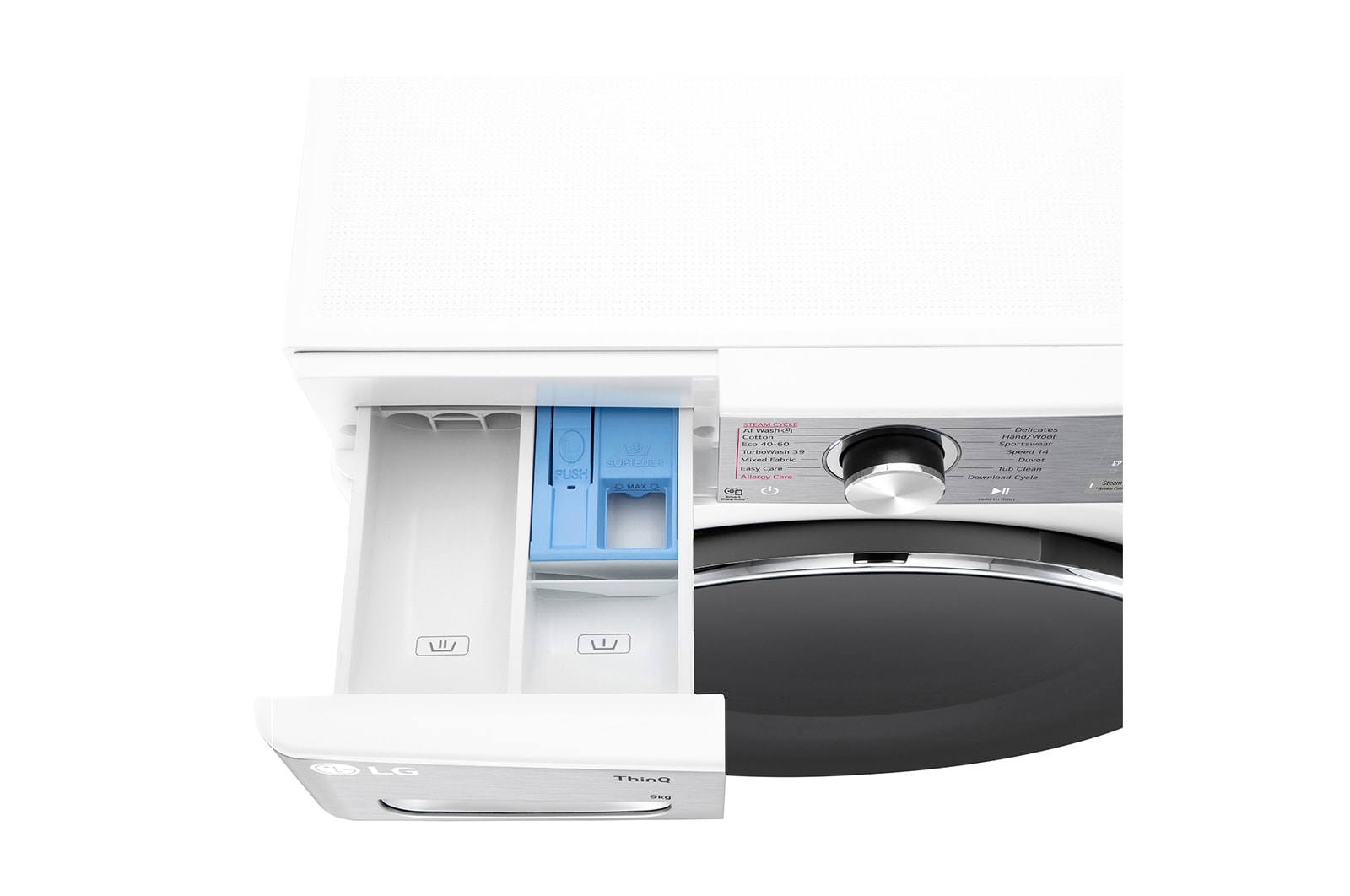 LG 9 kg, max. 1400 ford./perc, G?zmosógép, TurboWash?360, AI DD? és WiFi funkció, F4WR909P3W