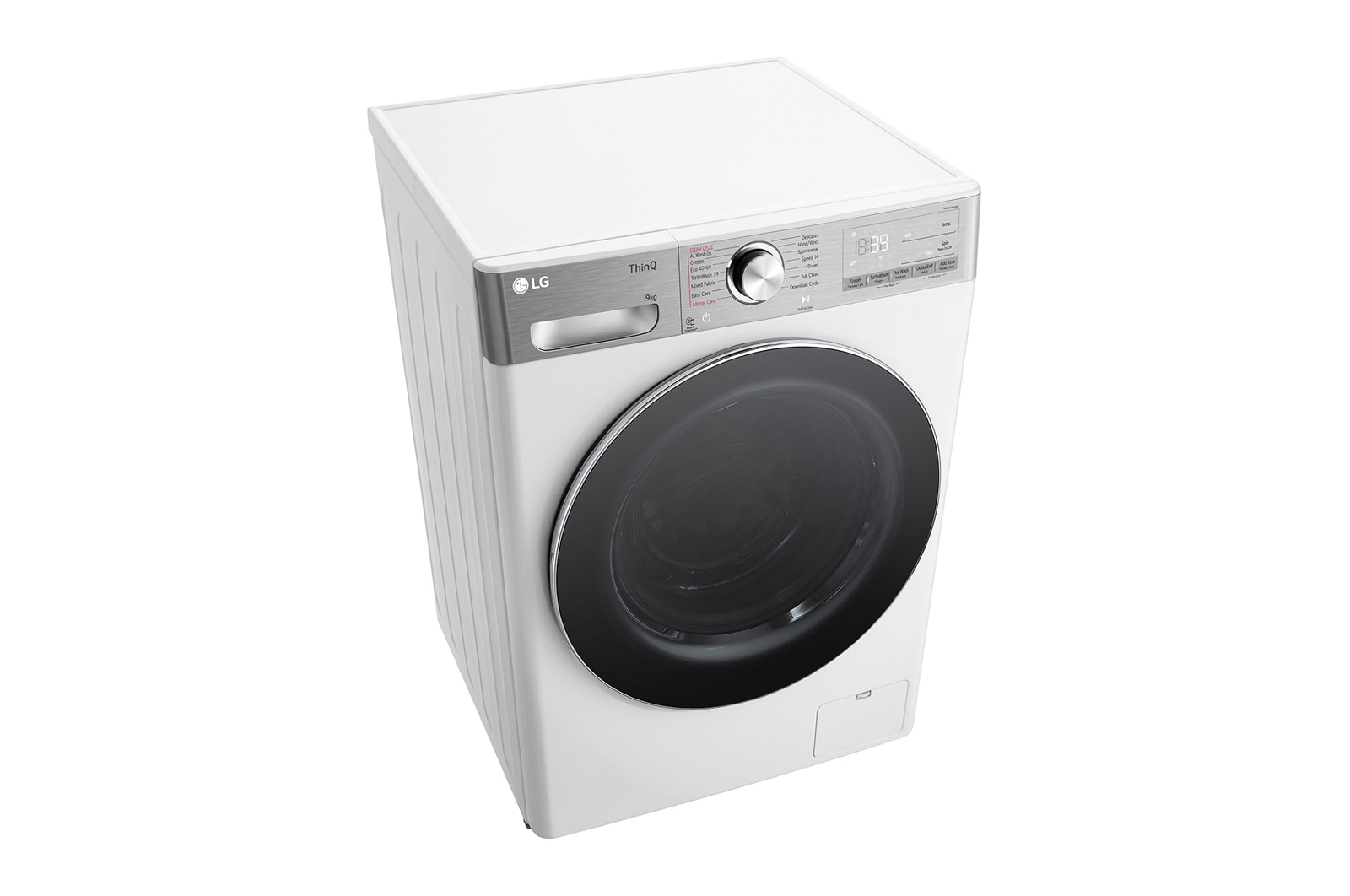 LG 9 kg, max. 1400 ford./perc, G?zmosógép, TurboWash?360, AI DD? és WiFi funkció, F4WR909P3W