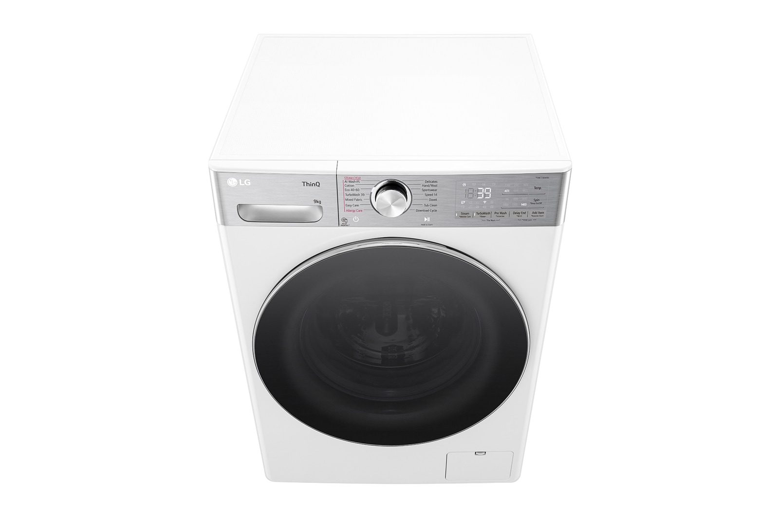 LG 9 kg, max. 1400 ford./perc, G?zmosógép, TurboWash?360, AI DD? és WiFi funkció, F4WR909P3W