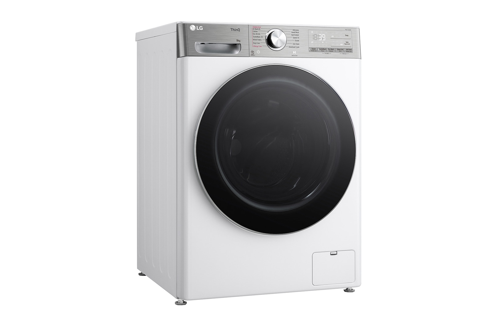 LG 9 kg, max. 1400 ford./perc, G?zmosógép, TurboWash?360, AI DD? és WiFi funkció, F4WR909P3W