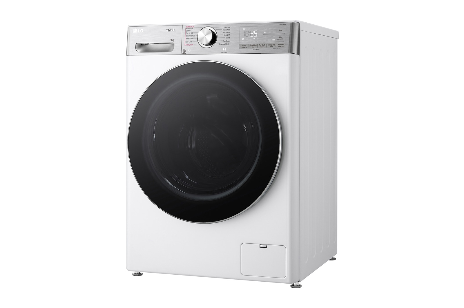 LG 9 kg, max. 1400 ford./perc, G?zmosógép, TurboWash?360, AI DD? és WiFi funkció, F4WR909P3W