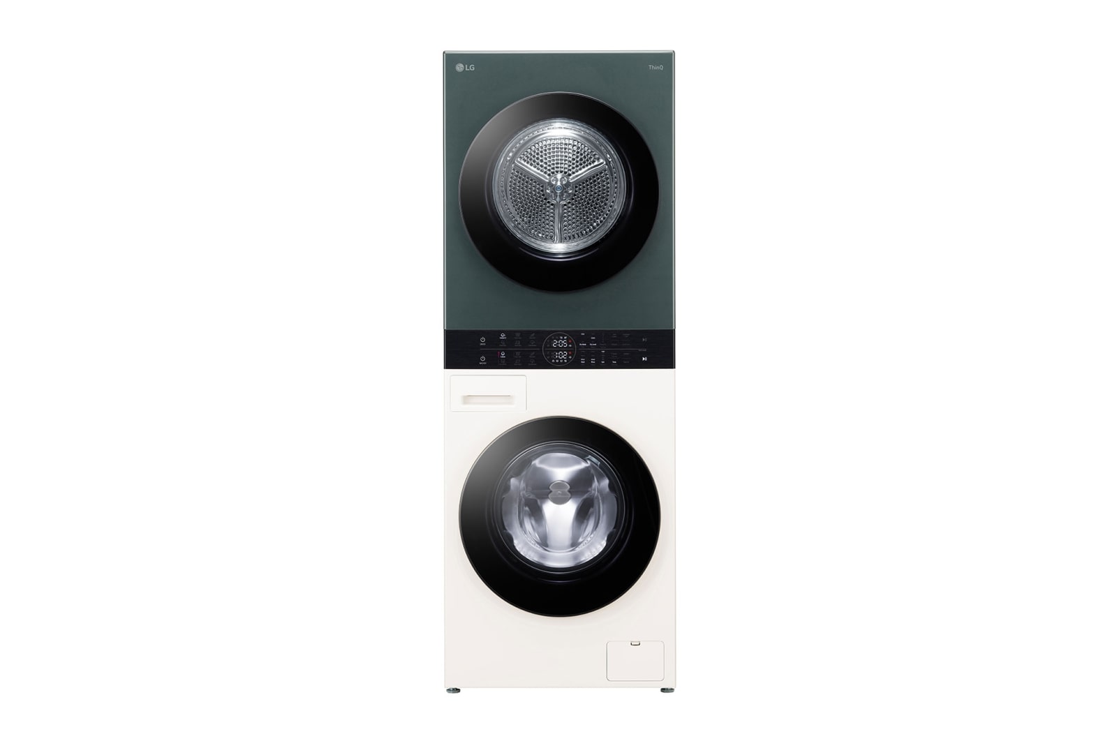 A(z) LG  WashTower?, 12/10 kg, max. 1400 ford./perc,  Steam?, TurboWash?360?, Automatikus kondenzátortisztítás és ThinQ? WiFi funkció WT1210EGF el?lnézete