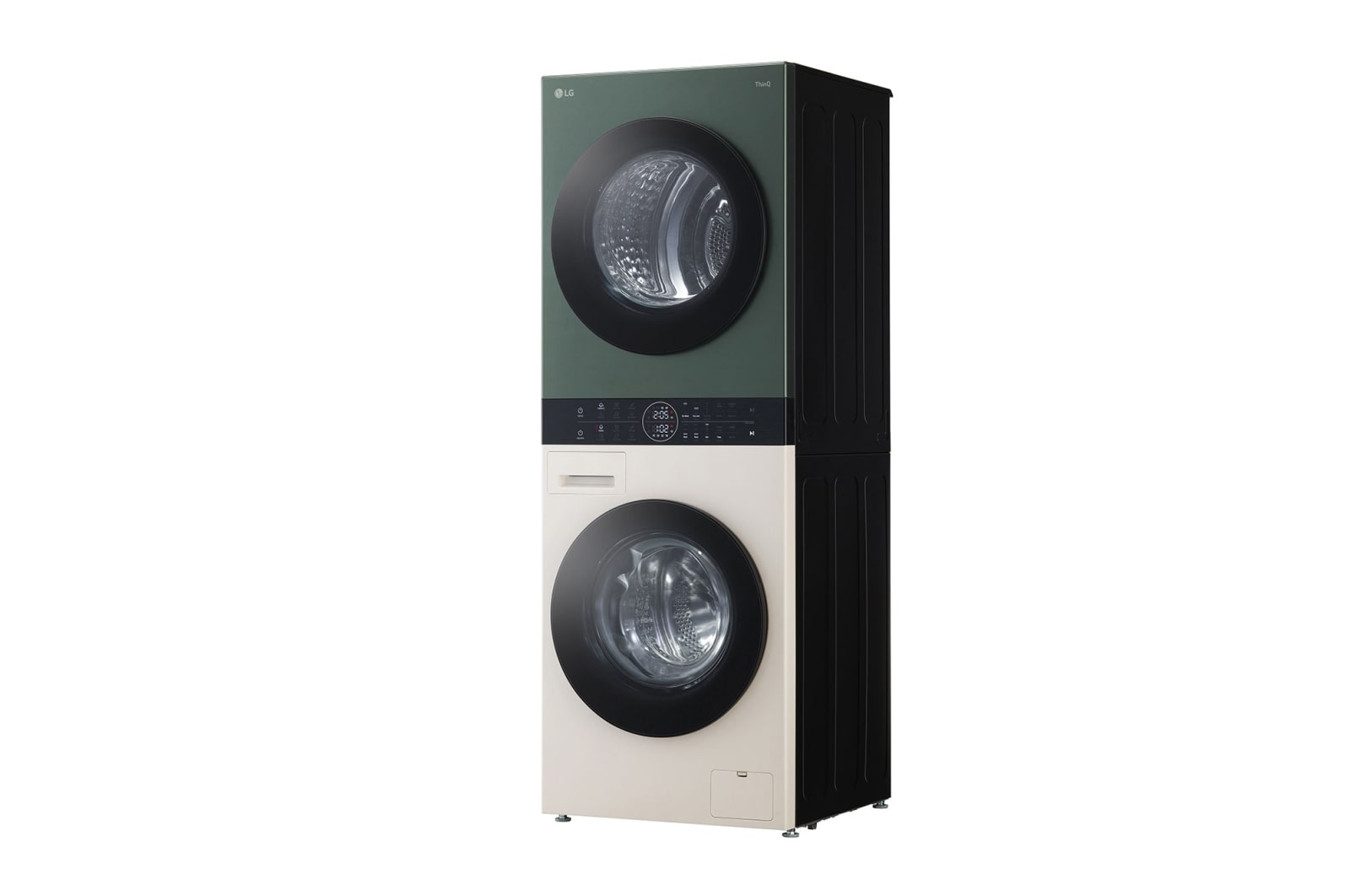 LG  WashTower?, 12/10 kg, max. 1400 ford./perc,  Steam?, TurboWash?360?, Automatikus kondenzátortisztítás és ThinQ? WiFi funkció, WT1210EGF