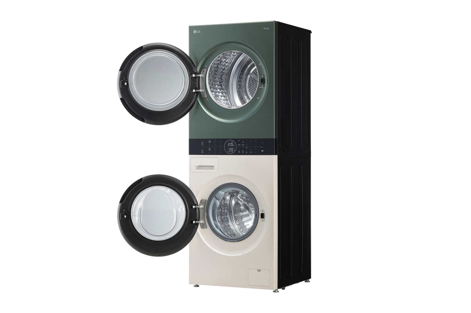 LG  WashTower?, 12/10 kg, max. 1400 ford./perc,  Steam?, TurboWash?360?, Automatikus kondenzátortisztítás és ThinQ? WiFi funkció, WT1210EGF