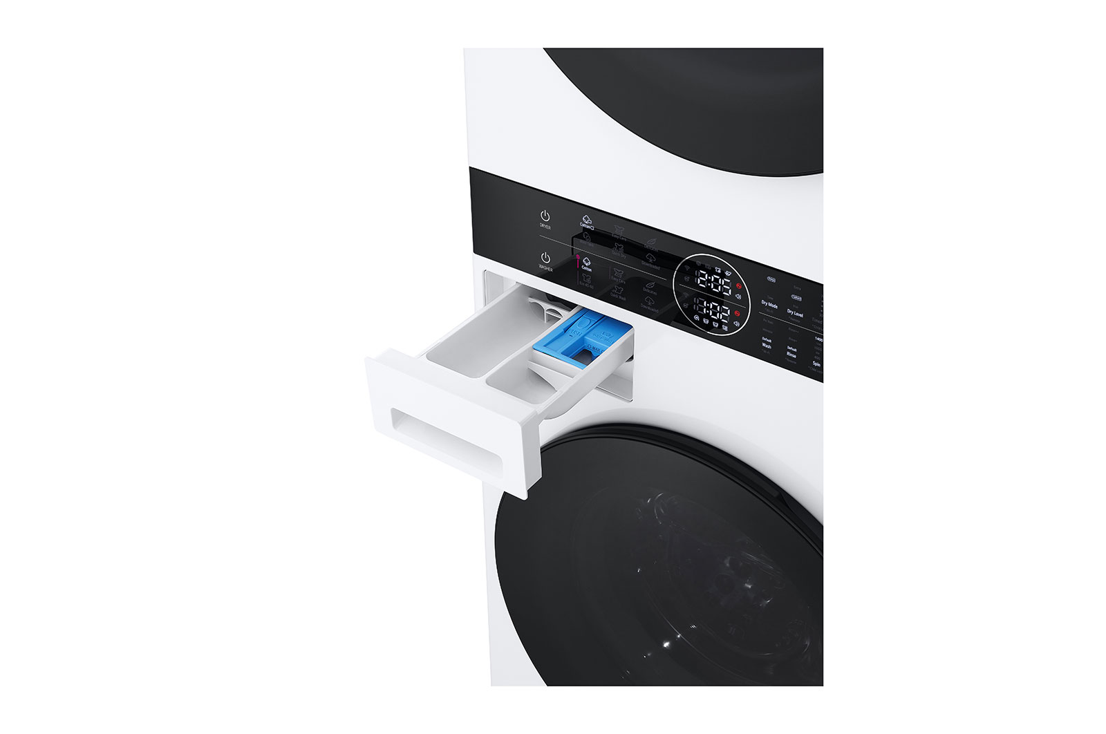 LG  WashTower?, 12/10 kg, max. 1400 ford./perc, Steam?, TurboWash?360, Automatikus kondenzátortisztítás és ThinQ? WiFi funkció, WT1210WWF