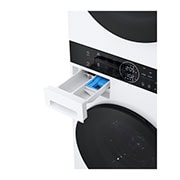 LG  WashTower?, 12/10 kg, max. 1400 ford./perc, Steam?, TurboWash?360, Automatikus kondenzátortisztítás és ThinQ? WiFi funkció, WT1210WWF