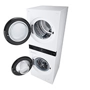 LG  WashTower?, 12/10 kg, max. 1400 ford./perc, Steam?, TurboWash?360, Automatikus kondenzátortisztítás és ThinQ? WiFi funkció, WT1210WWF
