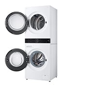 LG  WashTower?, 12/10 kg, max. 1400 ford./perc, Steam?, TurboWash?360, Automatikus kondenzátortisztítás és ThinQ? WiFi funkció, WT1210WWF