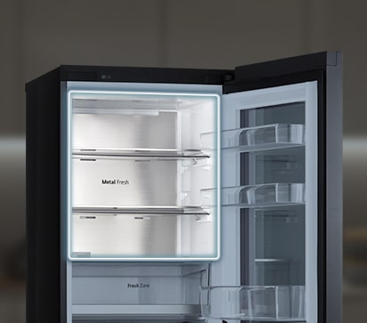 A képen a Metal Fresh borítás látható a h?t? hátfalán.