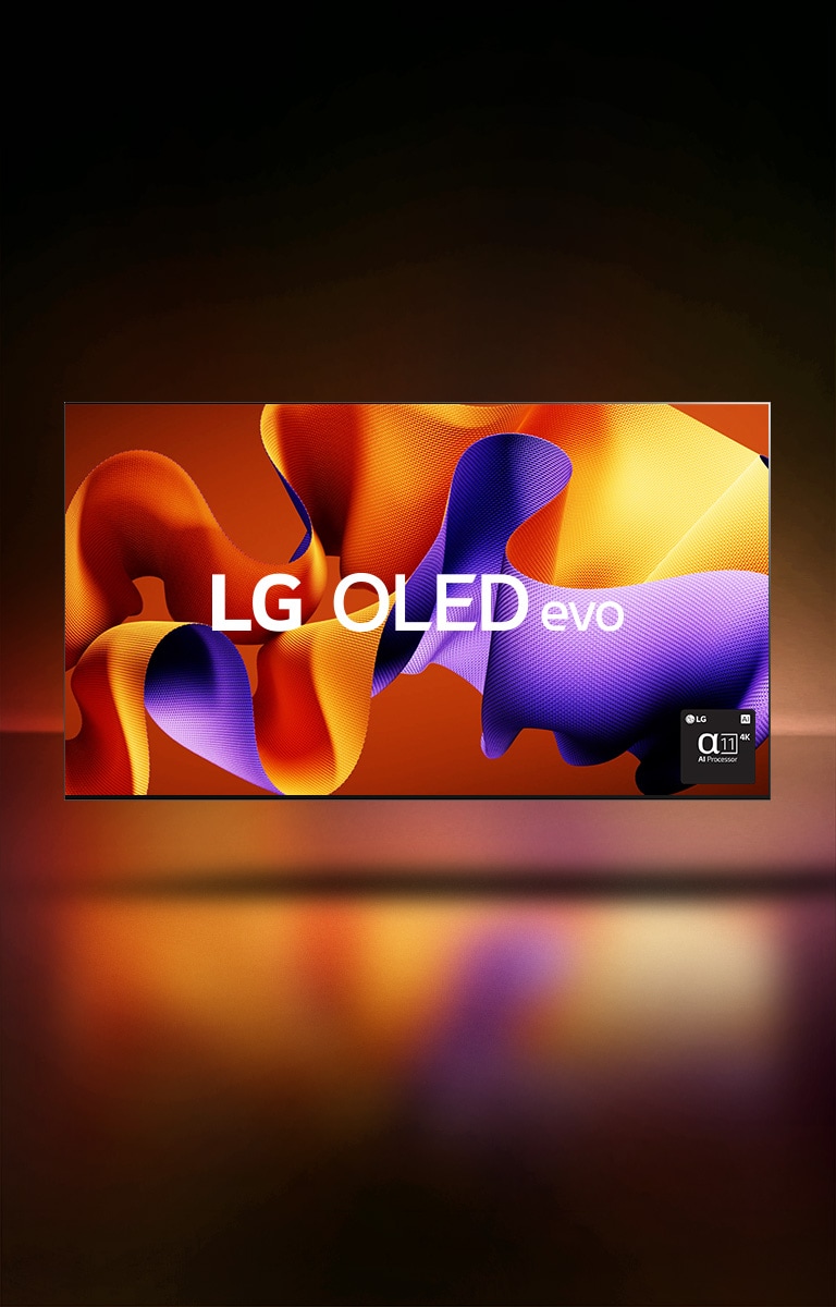 A videó a 2013-as Self Lit OLED készülékkel kezd?dik, majd további útt?r? LG OLED modelleket mutat be: a 2017-es Wallpaper TV-t, a 2020-as feltekerhet? LG OLED R-t, a 2022-es LG OLED Posé-t és a 2024-es LG OLED evo készülékkel zárul, amelyen egy lila és narancssárga absztrakt grafika, az ?LG OLED evo&quot; sz?veg és az alpha 11 AI Processor logó látható. A színek a képerny?r?l a padlóra tükr?z?dnek.