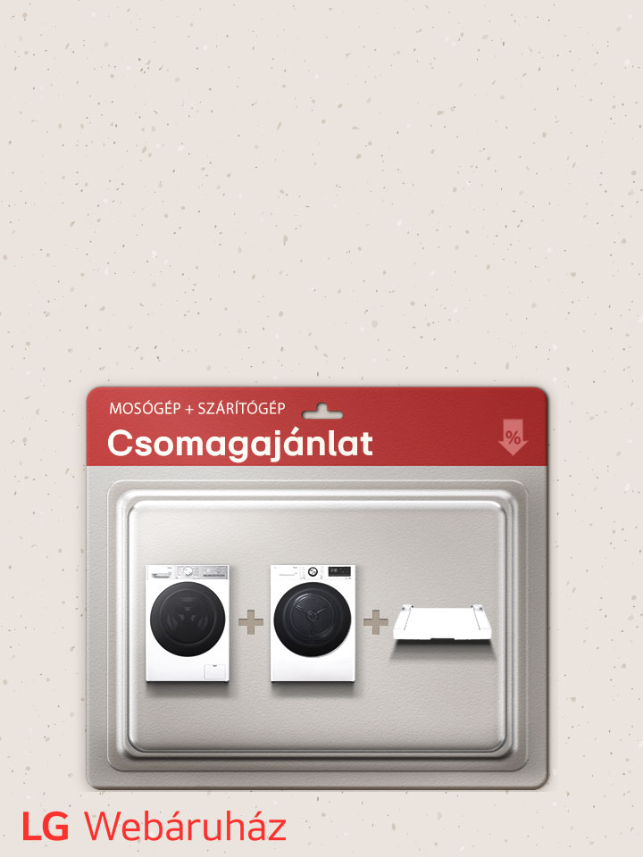 Akár 15% kedvezmény LG mosógépre és szárítógépre ?sszeépít? kerettel együtt az LG Webáruházban!