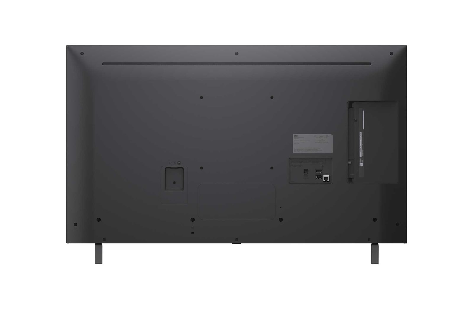 Tampak belakang LG NanoCell NANO80 TV.