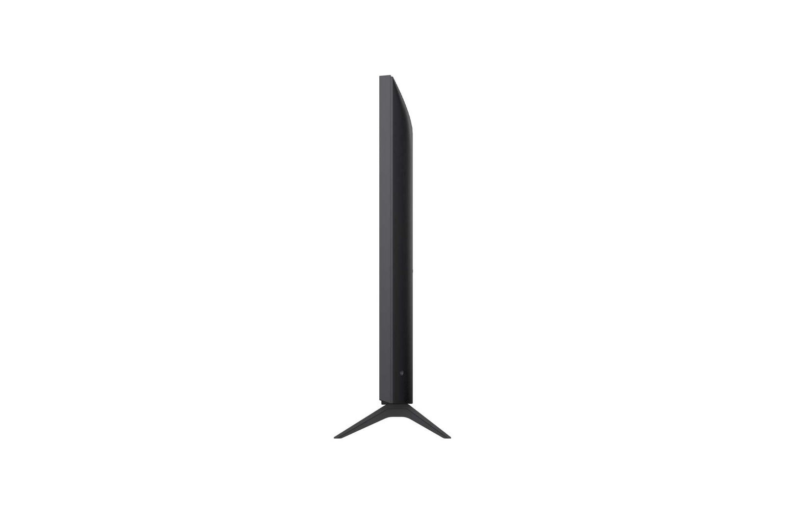 Tampak samping menghadap ke kiri LG NanoCell NANO80 TV.