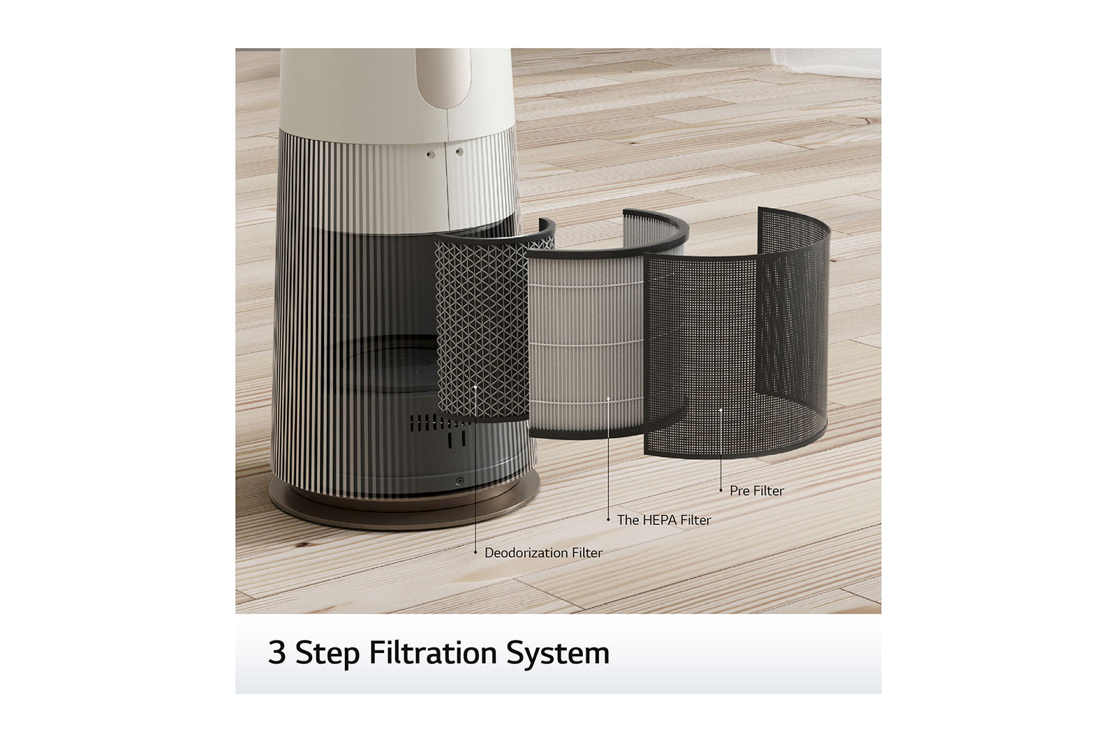 LG PuriCare AeroTower Air Purifying Fan : HEPA filter, UVnano? technology, PM 1.0 sensor, Ultra-Quiet, 3-way Airflow mode, LG ThinQ?, FS15GPBF0