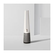Front view of LG PuriCare AeroTower Air Purifying Fan : HEPA filter, UVnano? technology, PM 1.0 sensor, Ultra-Quiet, 3-way Airflow mode, LG ThinQ? FS15GPBF0