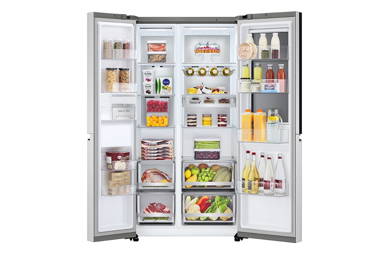 LG 694L / 647L Kulkas InstaView? Side by Side, GC-Q257CSFW