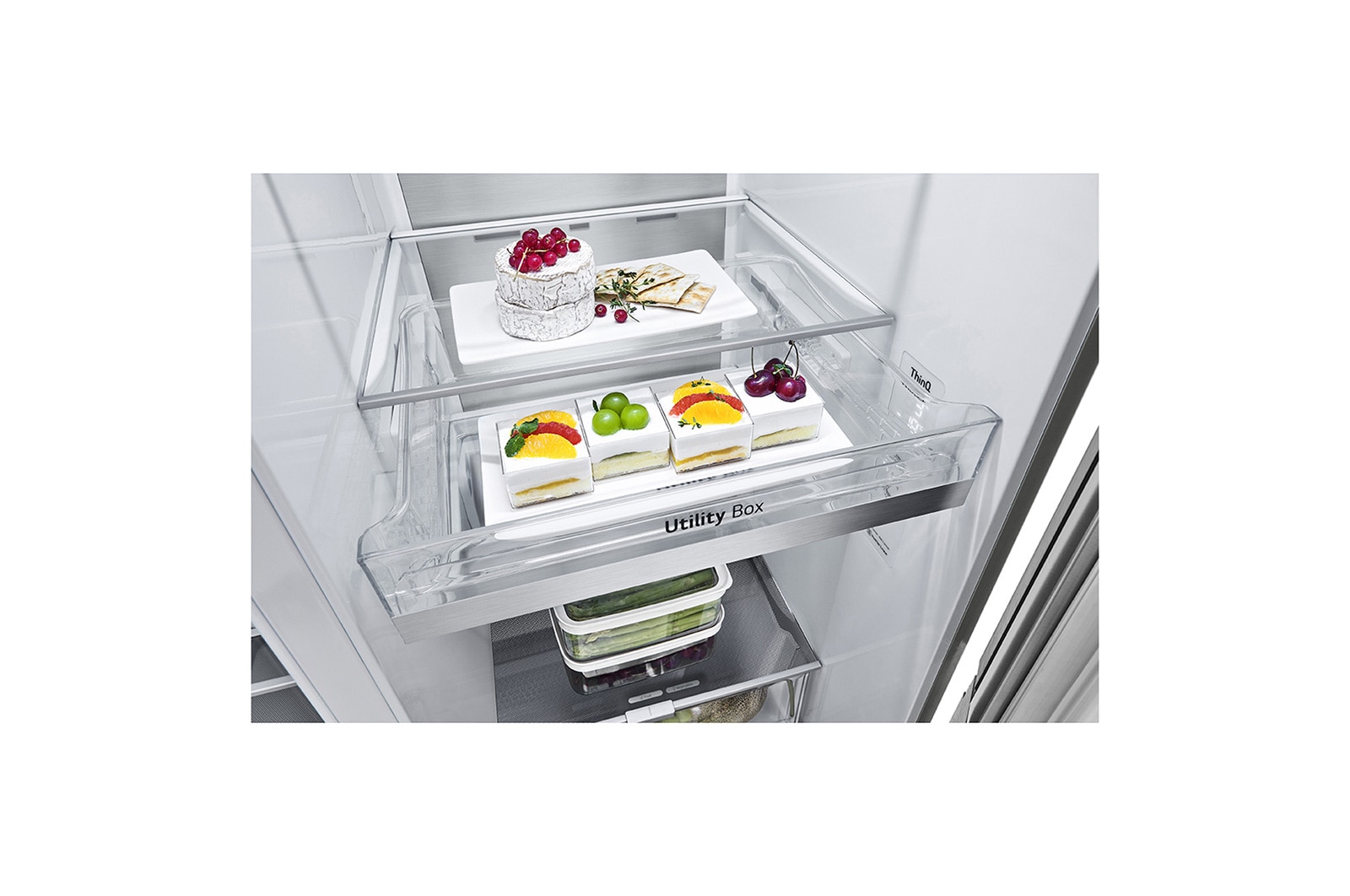 LG 694L / 647L Kulkas InstaView? Side by Side, GC-Q257CSFW