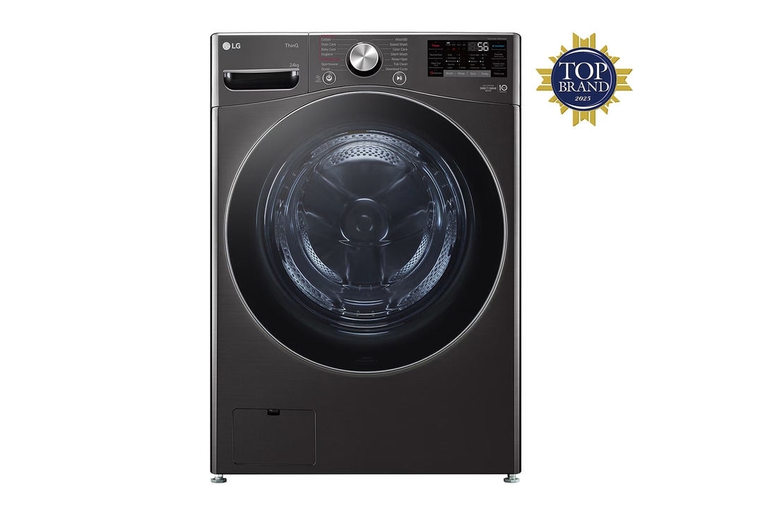 LG 24kg Front Loading Mesin Cuci LG dengan Steam? - Inverter Direct Drive, F2724SVRB