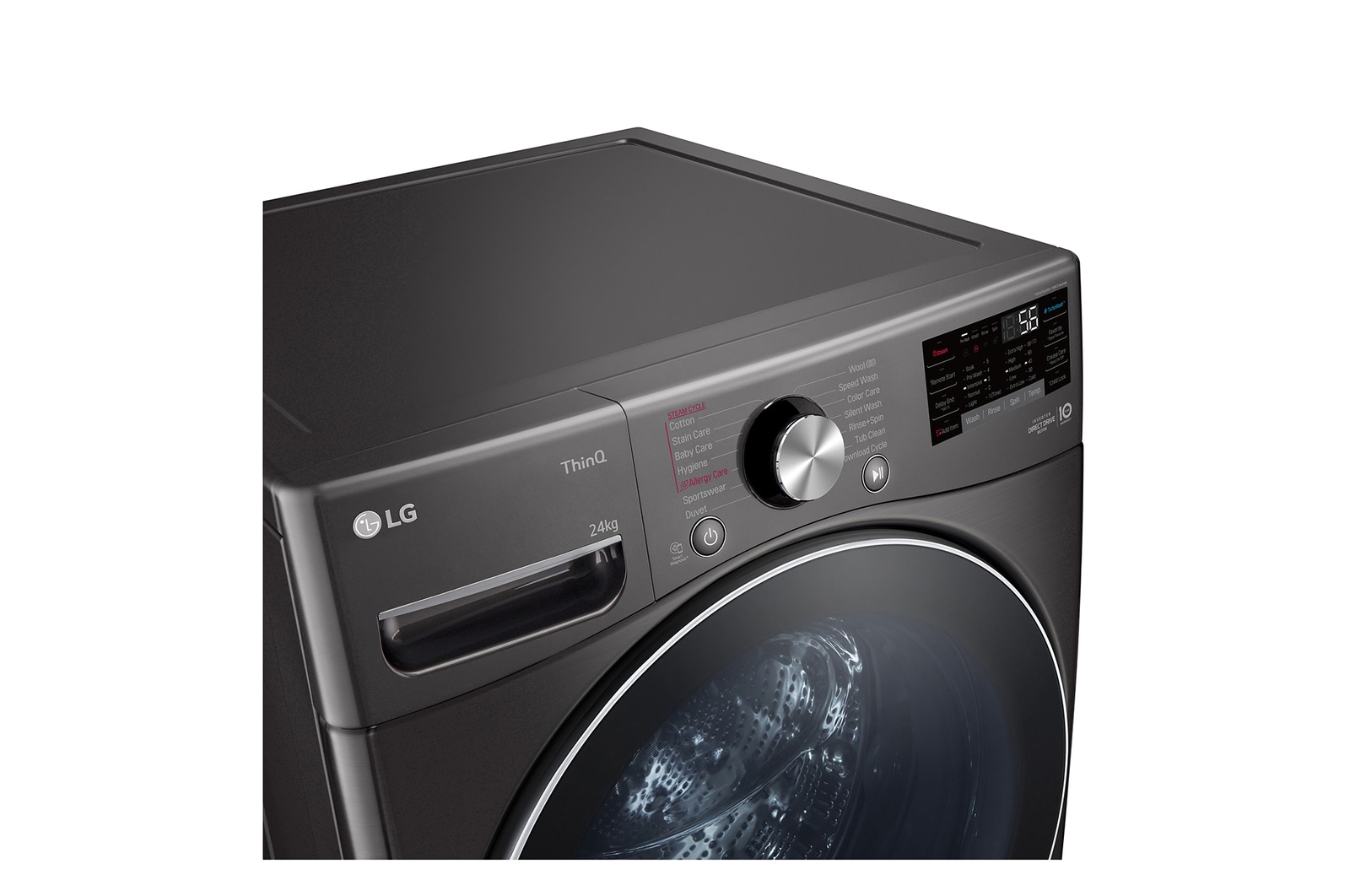 LG 24kg Front Loading Mesin Cuci LG dengan Steam? - Inverter Direct Drive, F2724SVRB