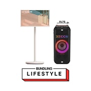 Tampilan depan mode horizontal dengan gambar latar belakang