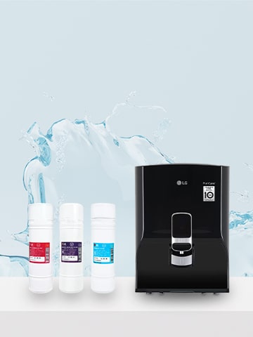 This is a picture of the LG water purifier and its accessory.