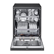 LG Dishwasher, TrueSteam?, 14 Place Settings, QuadWash?, EasyRack? Plus, ThinQ? (Wi-Fi), Direct Drive Motor, Matt Black, DFB424FM