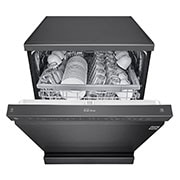 LG Dishwasher, TrueSteam?, 14 Place Settings, QuadWash?, EasyRack? Plus, ThinQ? (Wi-Fi), Direct Drive Motor, Matt Black, DFB424FM