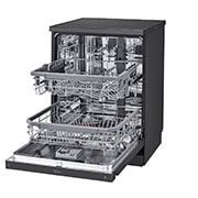 LG Dishwasher, TrueSteam?, 14 Place Settings, QuadWash?, EasyRack? Plus, ThinQ? (Wi-Fi), Direct Drive Motor, Matt Black, DFB424FM