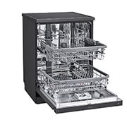 LG Dishwasher, TrueSteam?, 14 Place Settings, QuadWash?, EasyRack? Plus, ThinQ? (Wi-Fi), Direct Drive Motor, Matt Black, DFB424FM