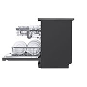 LG Dishwasher, TrueSteam?, 14 Place Settings, QuadWash?, EasyRack? Plus, ThinQ? (Wi-Fi), Direct Drive Motor, Matt Black, DFB424FM