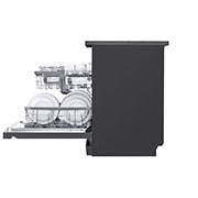 LG Dishwasher, TrueSteam?, 14 Place Settings, QuadWash?, EasyRack? Plus, ThinQ? (Wi-Fi), Direct Drive Motor, Matt Black, DFB424FM