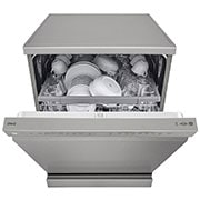 LG Dishwasher, TrueSteam?, 14 Place Settings, QuadWash?, EasyRack? Plus, ThinQ? (Wi-Fi), Inverter Direct Drive?, Silver, DFB532FP
