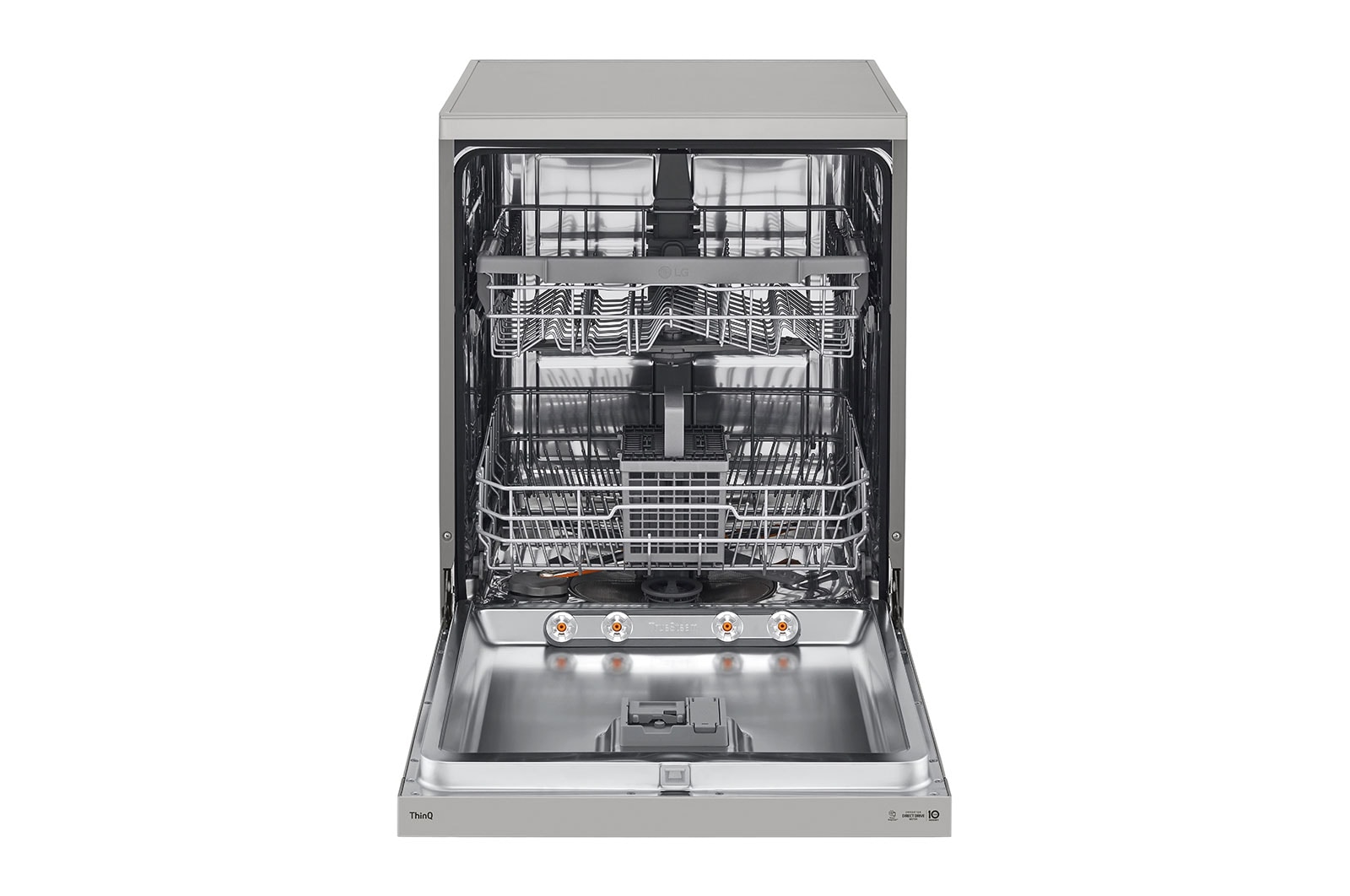LG Dishwasher, TrueSteam?, 14 Place Settings, QuadWash?, EasyRack? Plus, ThinQ? (Wi-Fi), Inverter Direct Drive?, Silver, DFB532FP
